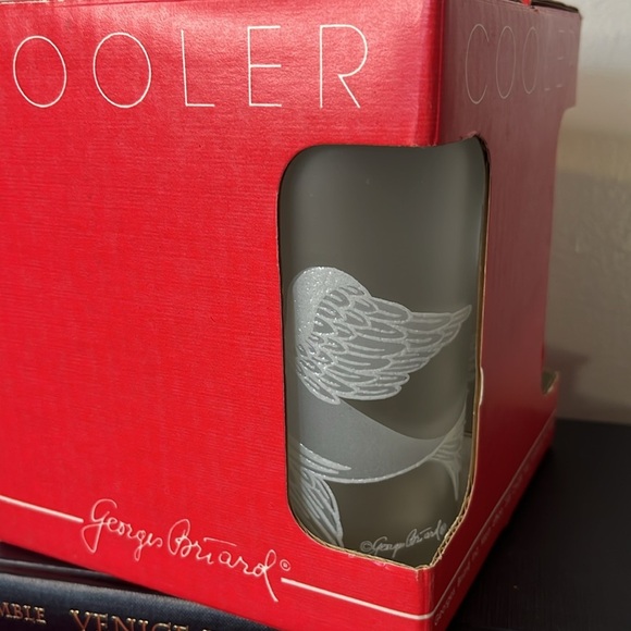 Vintage NOS Georges Briard Etched Frosted Dove Bird Glass Tumblers Set of 4 - Picture 4 of 9